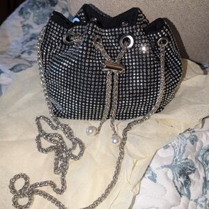 Elegant Black and Silver Studded Women's Bag